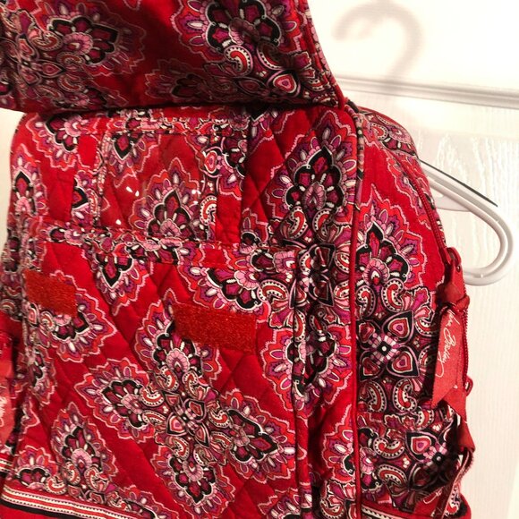 Vera Bradley Backpack Red Paisley Print Quilted Fabric main image 10